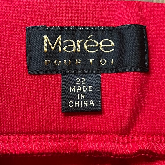 Maree Pour Toi Red Compression Pants - Picture 5 of 7